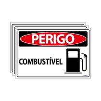 Combo 3 Placas De Sinalização Perigo Combustível 30x20 Ecom IA - SP133 F9e Combo 3 Placas De Sinalização Perigo Combustível 30x20 Ecom IA - SP133 F9e