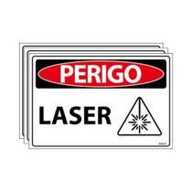 Combo 3 Placas De Sinalização Perigo Laser 30x20 Ecom IA - SP102 F9e Combo 3 Placas De Sinalização Perigo Laser 30x20 Ecom IA - SP102 F9e