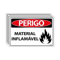 Combo 3 Placas De Sinalização Perigo Material Inflamável 30x20 Ecom IA - SP30 F9e Combo 3 Placas De Sinalização Perigo Material Inflamável 30x20 Ecom IA - SP30 F9e