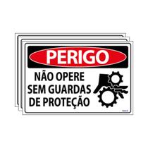 Combo 3 Placas De Sinalização Perigo Não Opere Sem Guardas De Proteção 30x20 Ecom IA - SP140 F9e Combo 3 Placas De Sinalização Perigo Não Opere Sem Guardas De Proteção 30x20 Ecom IA - SP140 F9e