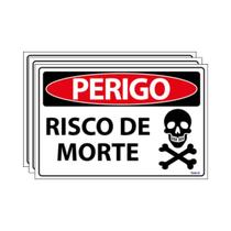 Combo 3 Placas De Sinalização Perigo Risco De Morte 30x20 Ecom IA - SP94 F9e Combo 3 Placas De Sinalização Perigo Risco De Morte 30x20 Ecom IA - SP94 F9e