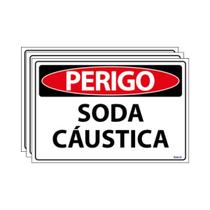 Combo 3 Placas De Sinalização Perigo Soda Cáustica 30x20 Ecom IA - SP112 F9e Combo 3 Placas De Sinalização Perigo Soda Cáustica 30x20 Ecom IA - SP112 F9e
