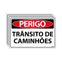Combo 3 Placas De Sinalização Perigo Trânsito De Caminhões 30x20 Ecom IA - SP88 F9e Combo 3 Placas De Sinalização Perigo Trânsito De Caminhões 30x20 Ecom IA - SP88 F9e