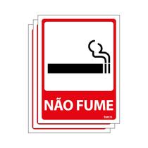 Combo 3 Placas De Sinalização Proibido Fumar 15x20 Ecom IA - P-28 F9e Combo 3 Placas De Sinalização Proibido Fumar 15x20 Ecom IA - P-28 F9e