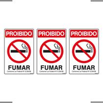 Combo 3 Placas De Sinalização Proibido Fumar 20x30 Ekomunike - P-5 F9e Combo 3 Placas De Sinalização Proibido Fumar 20x30 Ekomunike - P-5 F9e