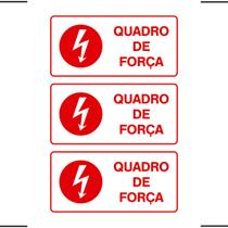 Combo 3 Placas De Sinalização Quadro De Força 20x10 Ekomunike - X-742 F9e