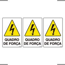 Combo 3 Placas De Sinalização Quadro De Força 20x30 Ekomunike - S-217/1 F9e Combo 3 Placas De Sinalização Quadro De Força 20x30 Ekomunike - S-217/1 F9e