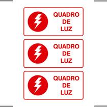 Combo 3 Placas De Sinalização Quadro De Luz 20x10 Ekomunike - X-741 F9e Combo 3 Placas De Sinalização Quadro De Luz 20x10 Ekomunike - X-741 F9e