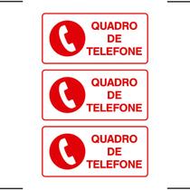 Combo 3 Placas De Sinalização Quadro De Telefone 20x10 Ekomunike - X-743 F9e