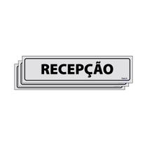 Combo 3 Placas De Sinalização Recepção 30x7 Ecom IA - B-503 F9e