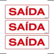 Combo 3 Placas De Sinalização Saída 30x10 Ekomunike - S-225/1 F9e Combo 3 Placas De Sinalização Saída 30x10 Ekomunike - S-225/1 F9e