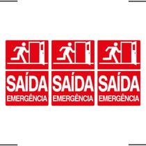 Combo 3 Placas De Sinalização Saída De Emergência 20x30 Ekomunike - X-720 F9e Combo 3 Placas De Sinalização Saída De Emergência 20x30 Ekomunike - X-720 F9e