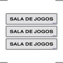 Combo 3 Placas De Sinalização Sala De Jogos 30x7 Ekomunike - B-523/3 F9e