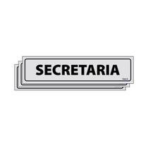 Combo 3 Placas De Sinalização Secretaria 30x7 Ecom IA - B-516 F9e