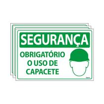 Combo 3 Placas De Sinalização Segurança Obrigatório O Uso De Capacete 30x20 Ecom IA - SS25 F9e Combo 3 Placas De Sinalização Segurança Obrigatório O Uso De Capacete 30x20 Ecom IA - SS25 F9e