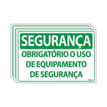 Combo 3 Placas De Sinalização Segurança Obrigatório O Uso De Equipamento De Segurança 30x20 Ecom IA - SS11 F9e Combo 3 Placas De Sinalização Segurança Obrigatório O Uso De Equipamento De Segurança 30x20 Ecom IA - SS11 F9e