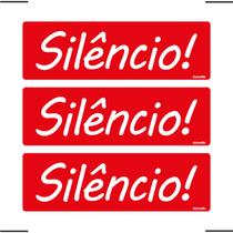Combo 3 Placas De Sinalização Silêncio 30x10 Ekomunike - P-38 F9e Combo 3 Placas De Sinalização Silêncio 30x10 Ekomunike - P-38 F9e