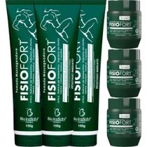 Combo 3 Pomada Fisiofort com Arnica Mentol Cânfora