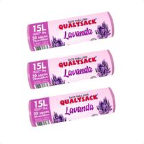 Combo 3 Saco De Lixo Pia e Banheiro com Aroma Lavanda 30 Un - 15L Combo 3 Saco De Lixo Pia e Banheiro com Aroma Lavanda 30 Un - 15L