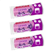 Combo 3 Saco De Lixo Pia e Banheiro com Aroma Lavanda 50 Un - 10L Combo 3 Saco De Lixo Pia e Banheiro com Aroma Lavanda 50 Un - 10L