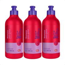 Combo 3 Shampoo Pelo Amor Ibasa para Gatos - 500ml