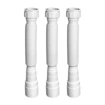 Combo 3 Sifão Sanfonado Cozinha Pia Banheiro Tanque Flexível