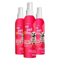 Combo 3 Spray Bucal Morango Mypetone - 120mL