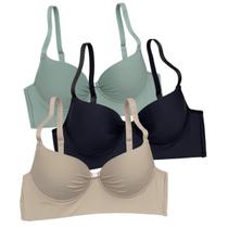 Combo 3 Sutiãs Básico Reforçado Com Bojo e Aro