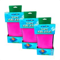 Combo 3 Tapete Gelado Mypetone 50x90 Grande para Cães Rosa Combo 3 Tapete Gelado Mypetone 50x90 Grande para Cães Rosa