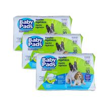 Combo 3 Tapetes Higiênicos Cães Baby Pads C/30 Unidades Cada