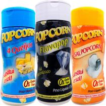 Combo 3 Temperos Pipoca Popcorn Sabores 4 Queijos, Flavapop