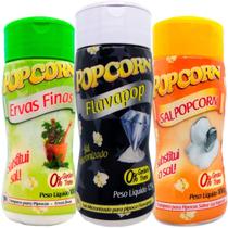 Combo 3 Temperos Pipoca Popcorn Sabores Ervas Finas,