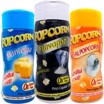 Combo 3 Temperos Pipoca Popcorn Sabores Manteiga, Flavapop