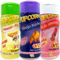 Combo 3 Temperos Pipoca Popcorn Sabores Parmesão E Alho,
