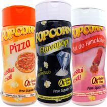 Combo 3 Temperos Pipoca Popcorn Sabores Pizza, Sal Do