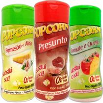 Combo 3 Temperos Pipoca Popcorn Sabores Tomate E Queijo, Combo 3 Temperos Pipoca Popcorn Sabores Tomate E Queijo,