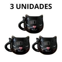 Combo 3 und. caneca 3d gato preto Combo 3 und. caneca 3d gato preto