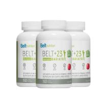 Combo 3 unidades belt +23 bariatric 150 pastilhas belt nutrition - morango (150 pastilhas cada)