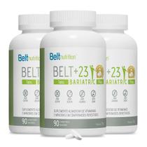 Combo 3 unidades belt +23 bariatric tabs multivitamínico e multimineral - 90 comprimidos revestidos cada