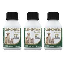 Combo 3 Unidades Cal D Mix Líquido 100 ml - Vetnil Combo 3 Unidades Cal D Mix Líquido 100 ml - Vetnil