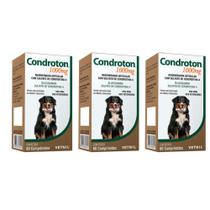 Combo 3 unidades Condroton 1000mg Vetnil - 60 comprimidos