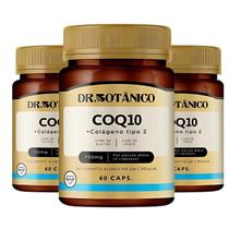 Combo 3 unidades coq10 + colágeno tp. 2 750mg 60caps dr. botânico