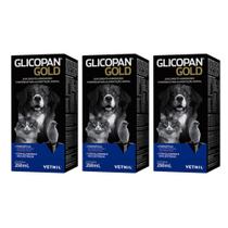 Combo 3 unidades Glicopan Gold - 250 ml - Vetnil