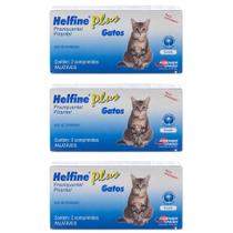 Combo 3 unidades Helfine Plus Vermífugo para Gatos - 2 comprimidos
