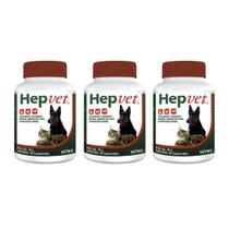 Combo 3 unidades Hepvet Suplemento Vetnil - 30 Comprimidos Combo 3 unidades Hepvet Suplemento Vetnil - 30 Comprimidos