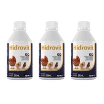 Combo 3 unidades Hidrovit Suplemento Vetnil para Aves - 250 ml Combo 3 unidades Hidrovit Suplemento Vetnil para Aves - 250 ml