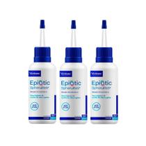 Combo 3 unidades Loção Limpa Orelha Virbac Epiotic Spherulites - 100 ml