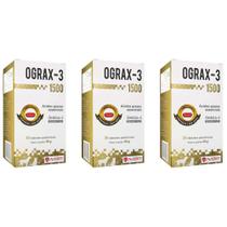 Combo 3 Unidades Ograx-3 1500mg 30 Capsulas Cães e Gatos Avert