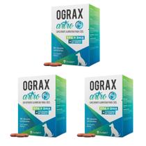 Combo 3 unidades Ograx Artro para Cães e Gatos - 30 Cápsulas