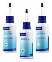 Combo 3 Unidades Solução Ouvidos Phisio Antiodor 100mL Virbac